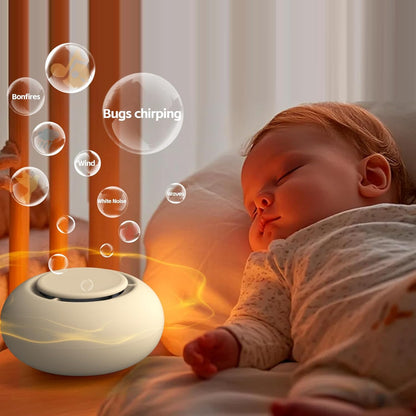 Portable Baby Sound Machine [White Noise for Babies Kids Adults][Timer Function][12 Soothing Sounds][Sleep Soother] 15 Hours Battery Life, Travel,Registry,Gifts,Shower,Clips on Baby Stroller