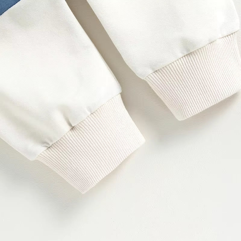 Chic Little Gentleman: Baby Boy Contrast Color Pant Set – Cozy Spring & Autumn Style