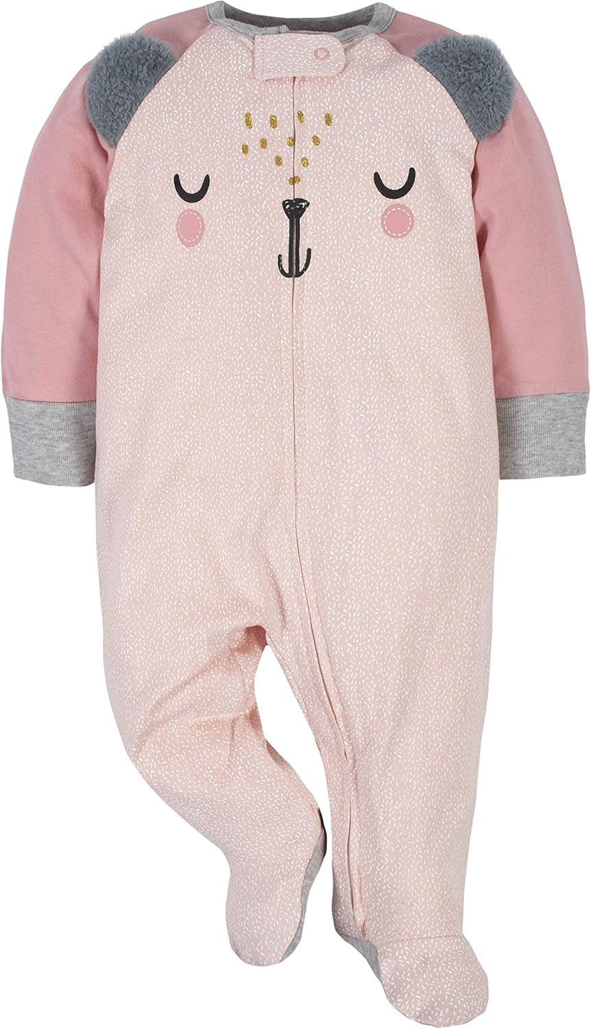 Baby-Girls 4 Pack Sleep N' Play Footie